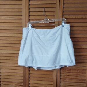 Lululemon White Pace Rival Mid-Rise Golf Tennis Pickleball  Pocket Skort Tall 12